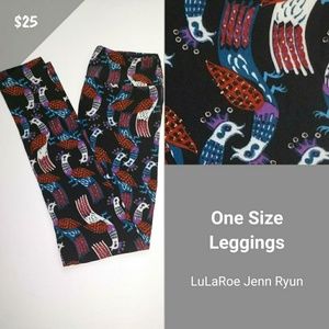 OS LuLaRoe peacock leggings